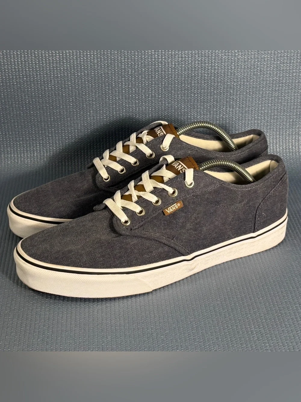 Vans Atwood Canvas Men's Low-Top Trainers Dark Grey Sneakers Size 12
